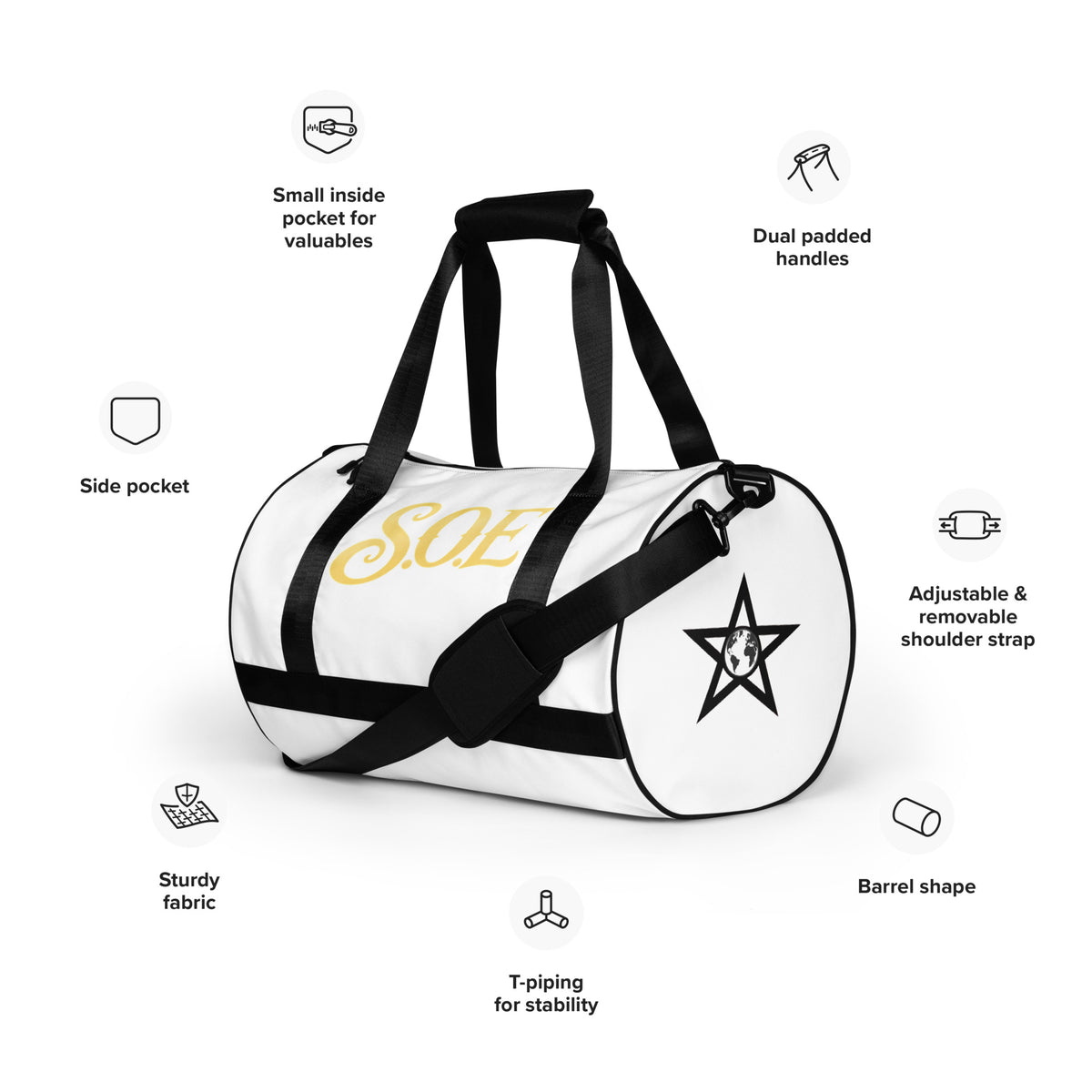 Product mockup SOE Gym Bag