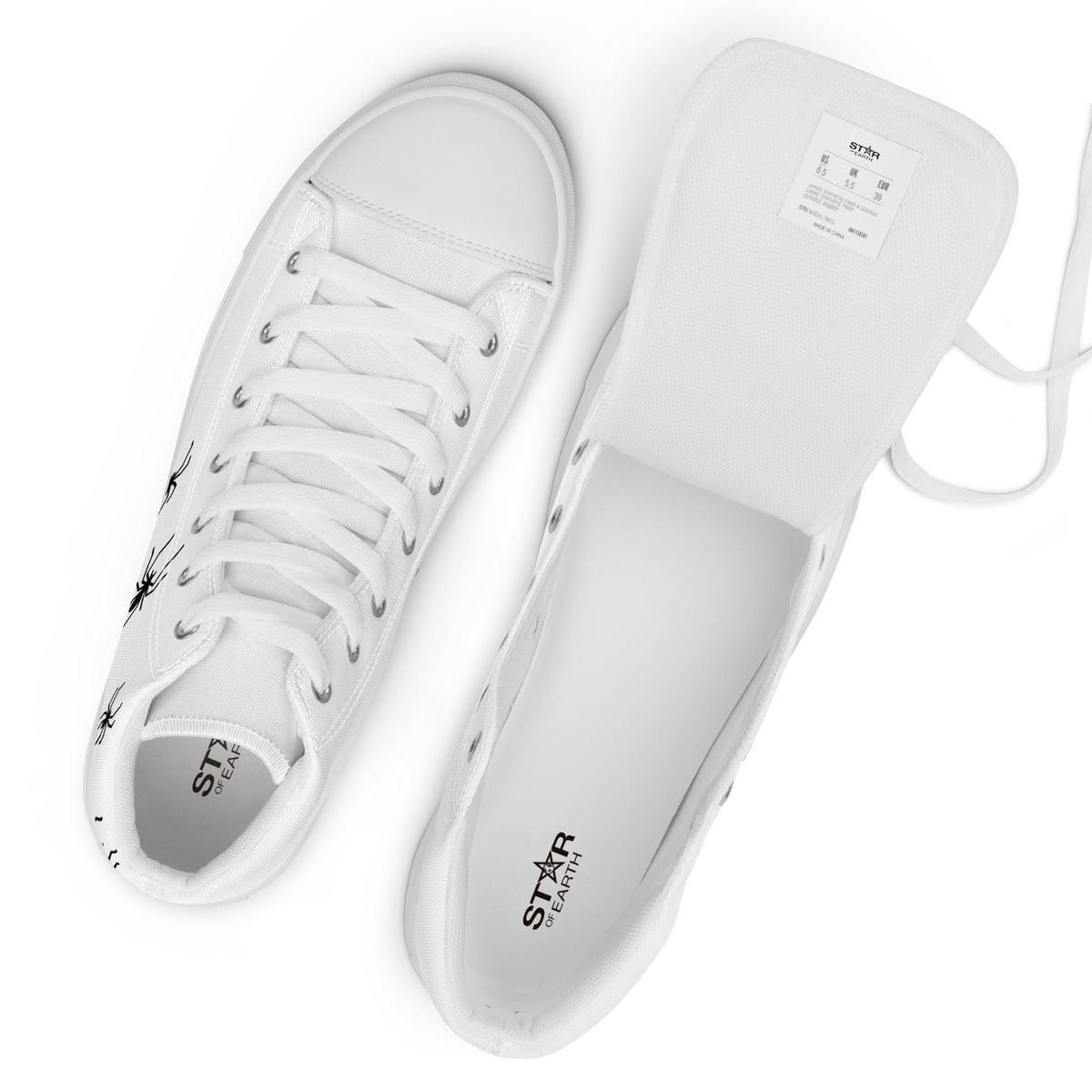 Product mockup Men’s high top canvas shoes