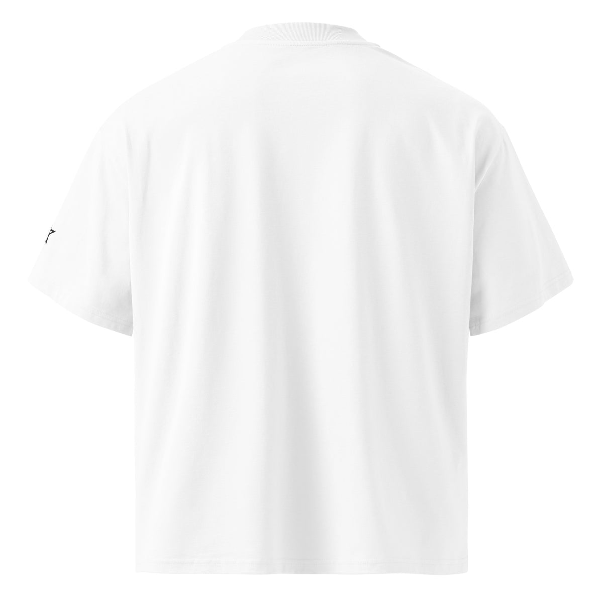 Product mockup organic oversized high neck t-shirt