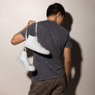 Product mockup Men’s high top canvas shoes