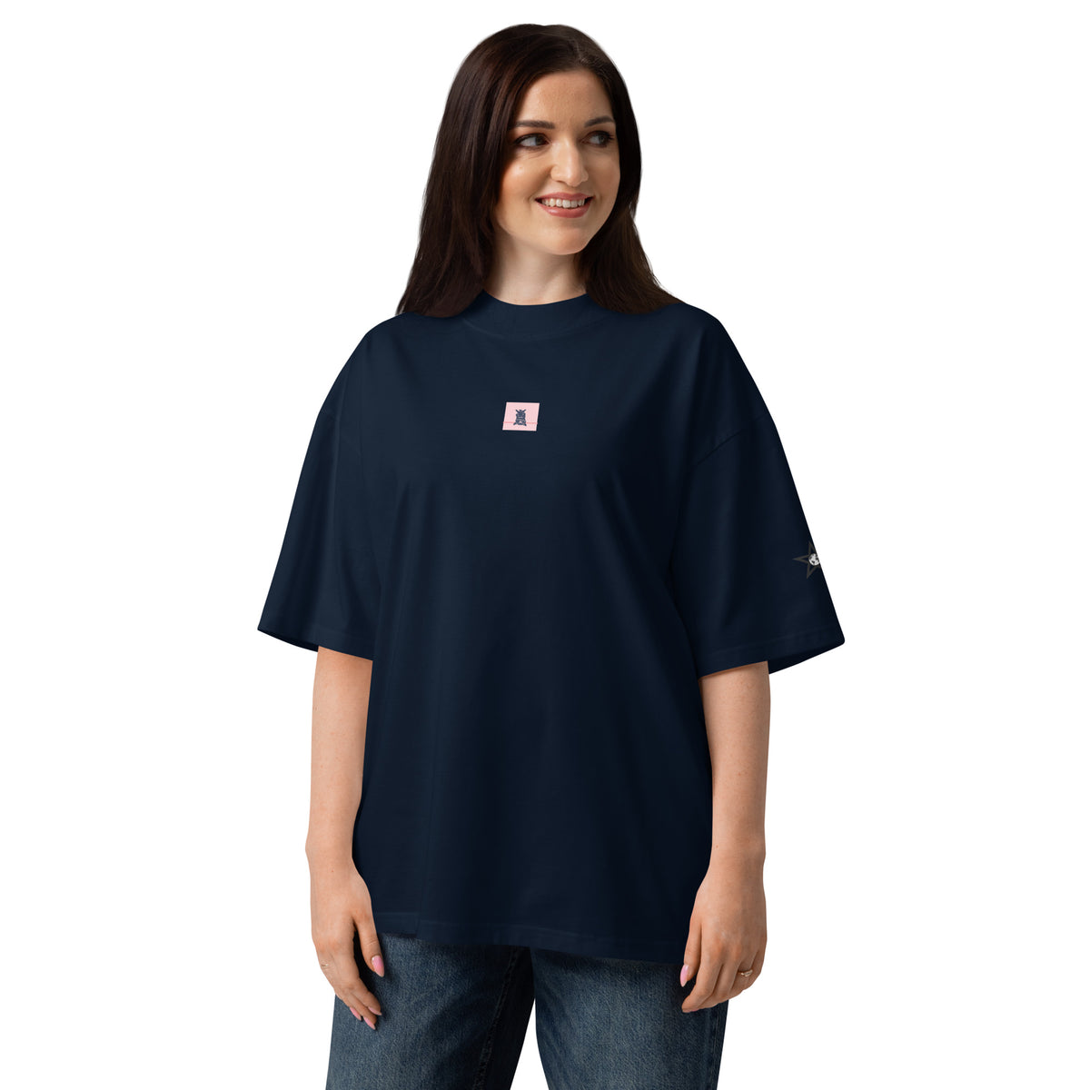 Unisex Organic Oversized High Neck T-Shirt