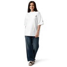 Product mockup organic oversized high neck t-shirt